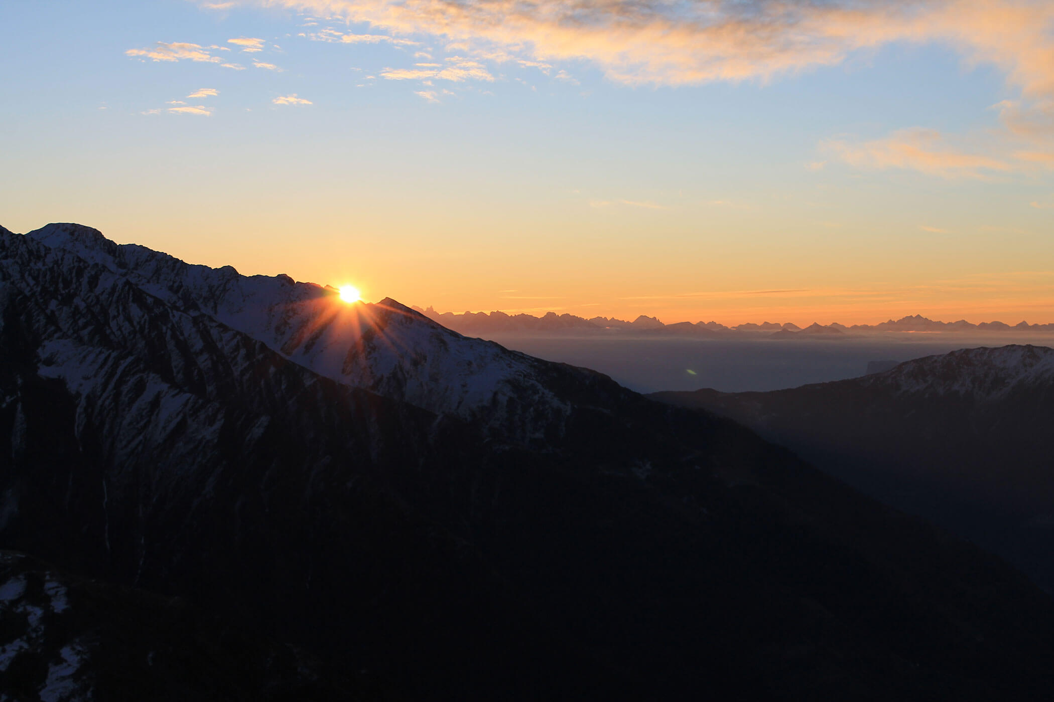Schröfwand Sonnenaufgang